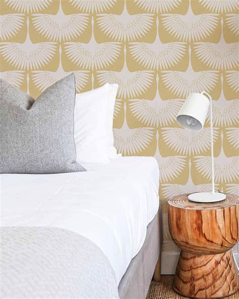 Tempaper Feather Flock Removable Wallpaper Neiman Marcus