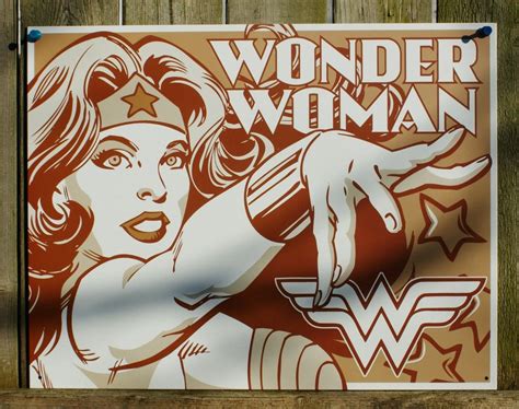 Wonder Woman Dc Amazon Tin Metal Sign Comic Book Superhero Duotone Poster Art 18 Ebay