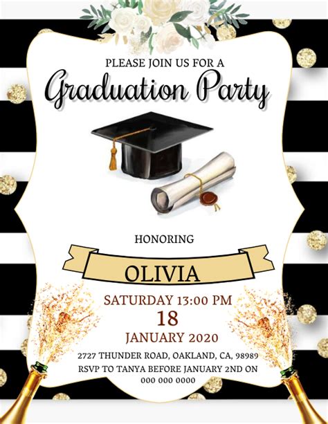 Graduation Party Invitation Template Postermywall
