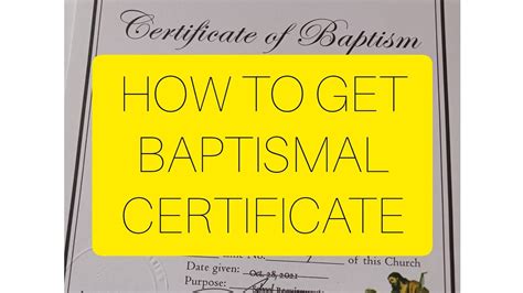 How To Get Baptismal Certificate Thogzs Obb Youtube