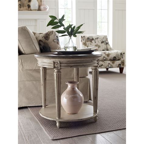 Hammary Southbury Occ 513 916 Round End Table With Distressed Finish