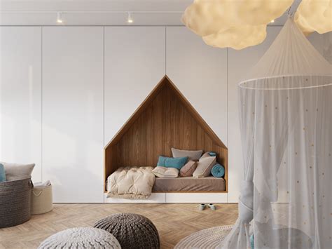 Do you need new furniture for your kids? Cozy And Stylish Kids Room With Built-In Beds | Home ...