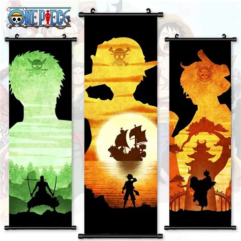 Home Decoration Anime Wall One Piece Artwork Luffy Painting Zoro