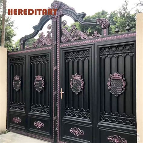 Wrought iron gates iron gate colour design. China Modern Gray Color Aluminum Main Entrance Gate Design ...