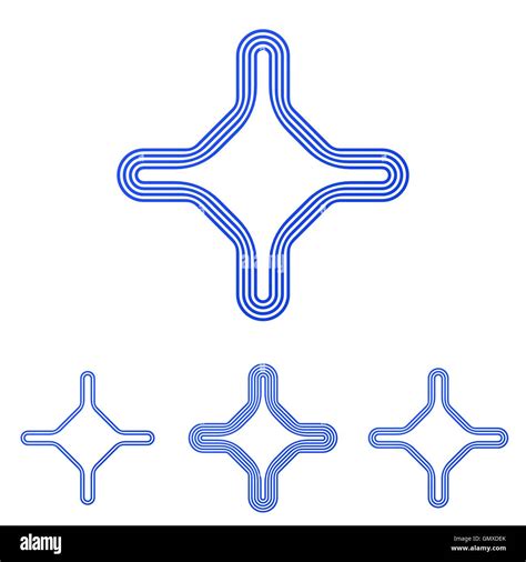Blue Line Corporate Logo Design Set Stock Vector Image And Art Alamy