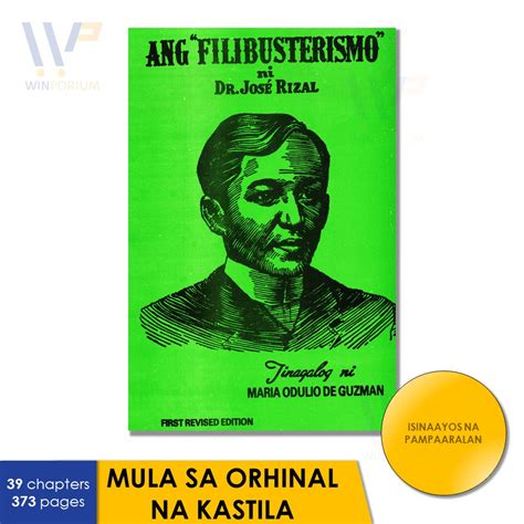 El Filibusterismo Ang Filibusterismo Jose Rizal Maria Odulio De