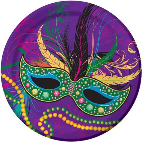 Find new and preloved mardi gras items at up to 70% off retail prices. Mardi Gras Masks 7-inch Plates: Party at Lewis Elegant ...