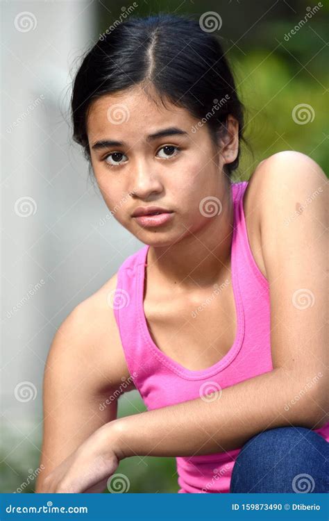An A Serious Asian Teen Girl Stock Photo Image Of Pretty Coldhearted