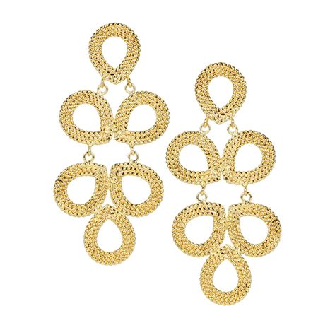 Chandelier Gold Metal Statement Earring Jewelry Met Opera Shop