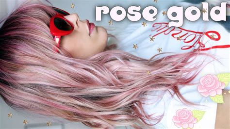 Rose gold hair for brunettes. DIY ROSE GOLD HAIR COLOR AT HOME TUTORIAL | LeighAnnSays - YouTube