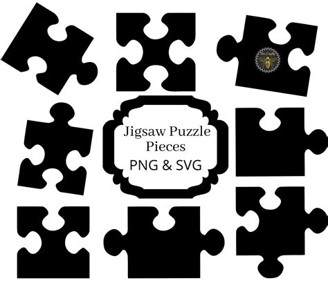 Jigsaw Pieces Svg Puzzle Pieces Silhouette Clipart Svg Cut Etsy Uk