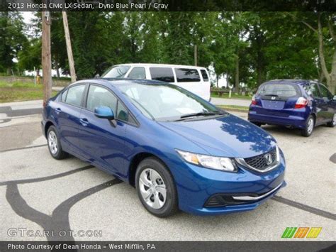 Honda has released official info on. Dyno Blue Pearl - 2013 Honda Civic LX Sedan - Gray ...