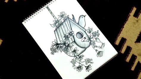 Drawing of Bird cage step by step। Pencil drawing। Drawing tutorial