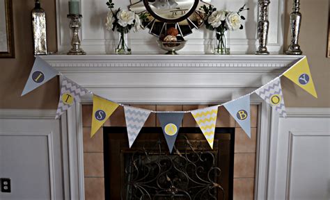 Diy baby shower banners, image source: DIY Baby Shower Pennant Banner | Tip Junkie