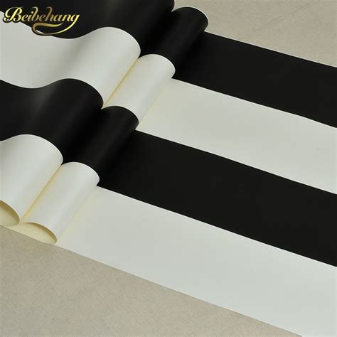 Beibehang Home Decor Vertical Black Stripe Wallpaper Roll For Living