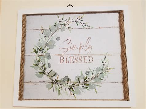 Simply Blessed Hanging Wall Decor Etsy