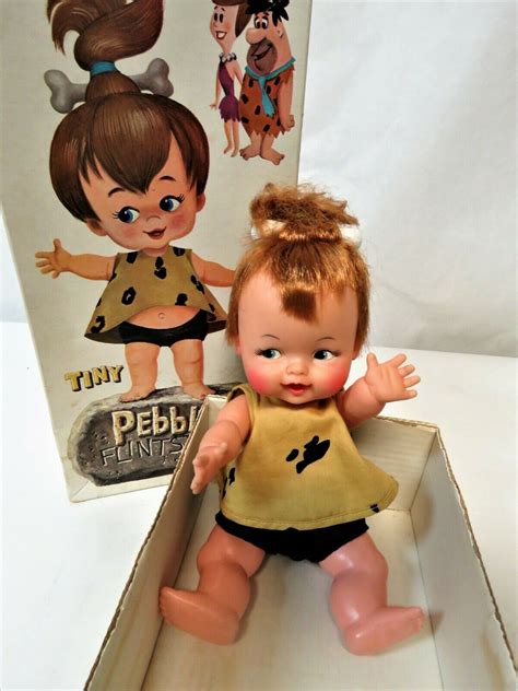 Vintage 1964 Tiny Pebbles Flintstone 115 Doll Ideal No 0720 3 W
