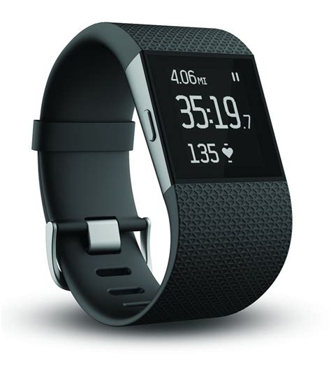 Fitbit Surge Large Size Fitness Watch With Heart Rate Monitor Black