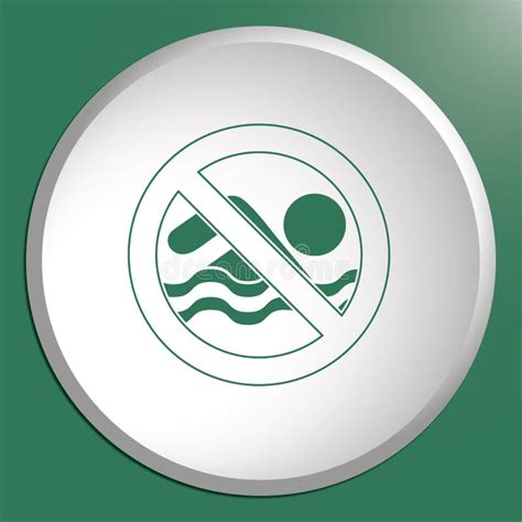 No Swimming Prohibition Sign Icon Stock Vector Illustration Of Circle
