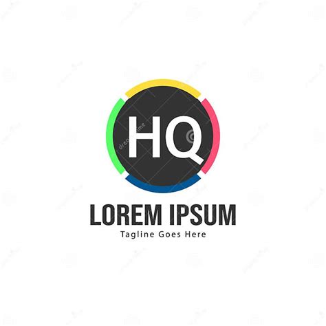 Initial Hq Logo Template With Modern Frame Minimalist Hq Letter Logo