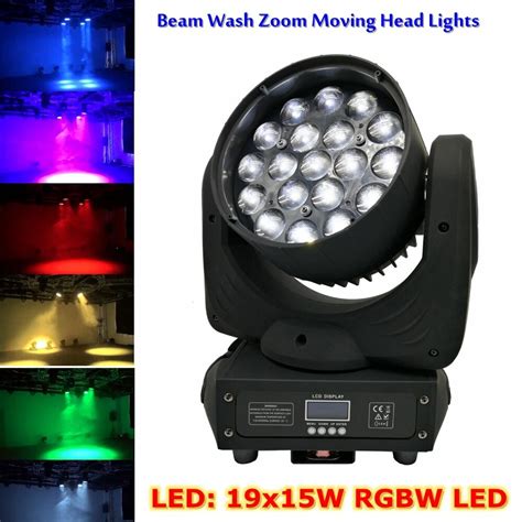 Led Moving Head Lights 19x15w Rgbw Professional Stage Lights 4 60