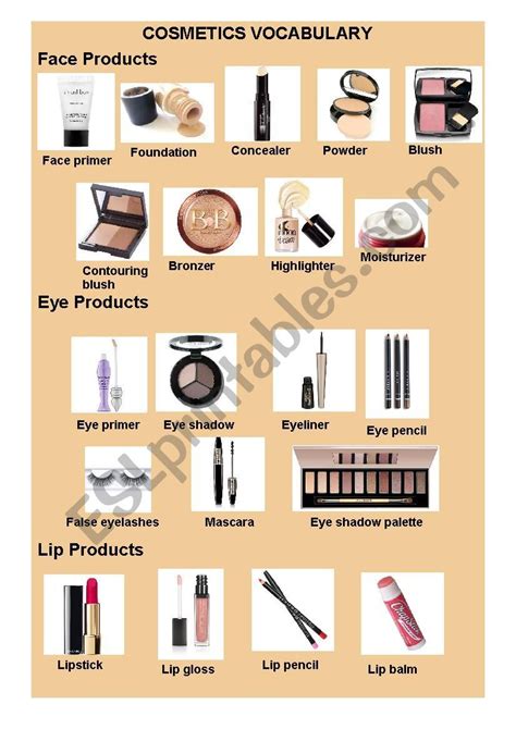 Makeup And Cosmetic Vocabulary Vocabulary English Vocabulary Learn