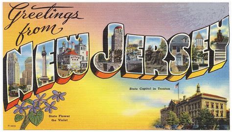 New Jersey Vintage Postcard Old Postcards