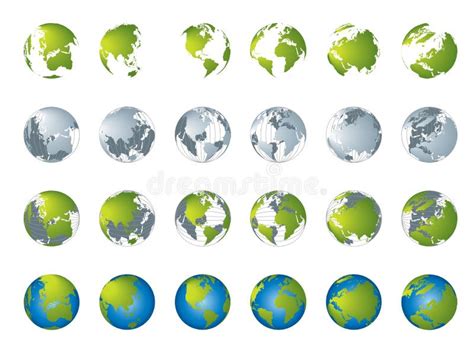 World Map 3d Globe Series Stock Vector Illustration Of Business 9343152