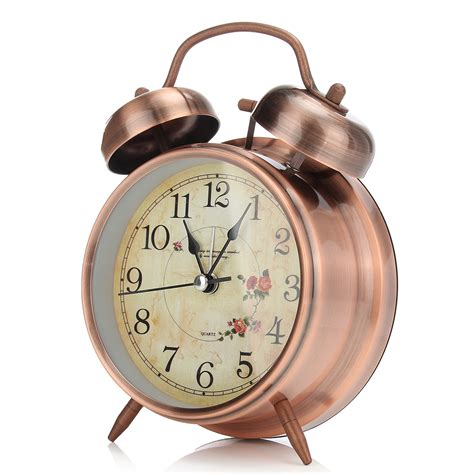 New 4 Inches Twin Bell Alarm Clock Series Retro Metal Style Twin Bell
