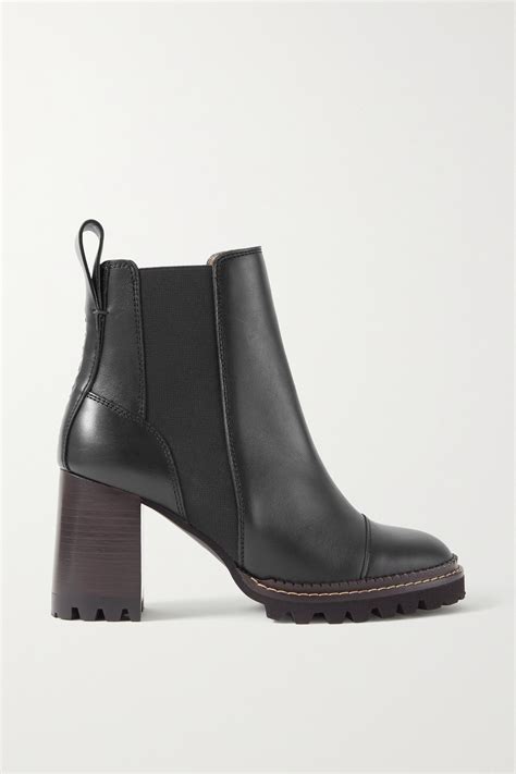 See By Chloé Mallory Leather Chelsea Boots Black