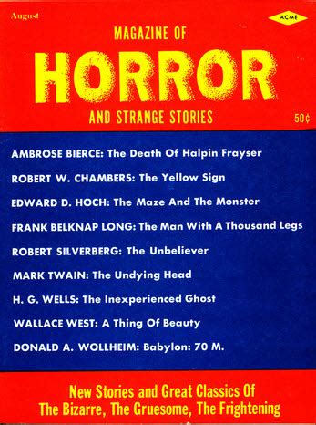 Sweet Freedom Magazine Of Horror V N August Edited By Robert A W Lowndes Health