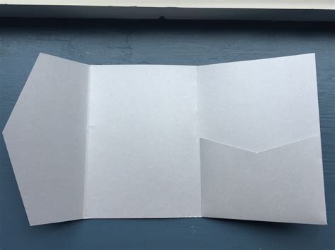 Tri Fold Pocket Invitation Envelopes Platinum Shimmer Silver 94 Count