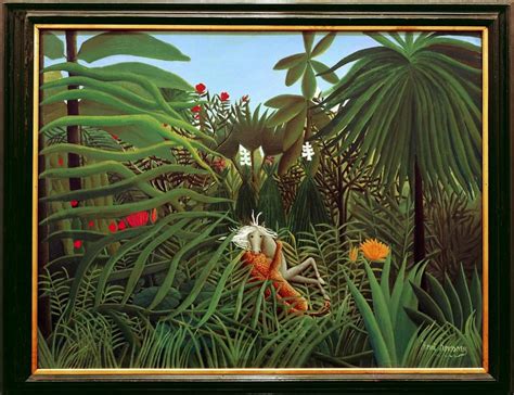 Horse Attacked By A Jaguar By Henri Rousseau