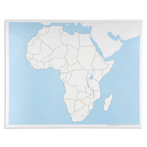 The 55 countries are numbered and labeled. Africa Control Map: Unlabeled | Nienhuis Montessori