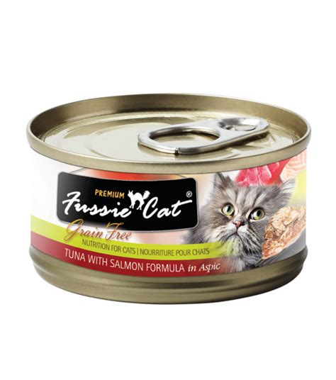 Fussie cat salmon cat food+low expedited shipping! Fussie Cat Tuna with Salmon Canned Cat Food, 2.8 oz ...