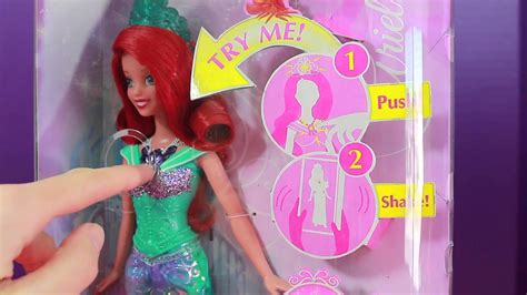 Disney Princess Glitter N Lights Ariel Doll Shimmer Light Up Youtube