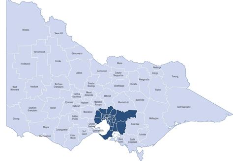 Victorian Councils Map Map Of Victorian Councils Australia