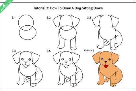At this point, it could help to see your dog as a collection of solid shapes that make up the whole being. Step By Step Guide On How To Draw A Dog For Kids