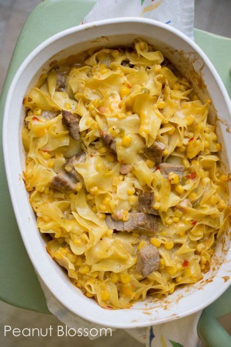 I served it with homemade applesauce and green beans casserole, but the. Saucy pork and noodle bake | Recipe | Leftover pork recipes