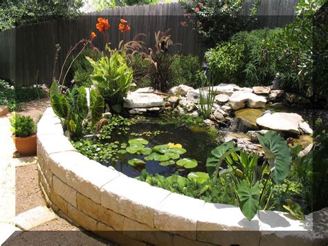 Water Feature To Match Retaining Wall With Images Pond Design Koi