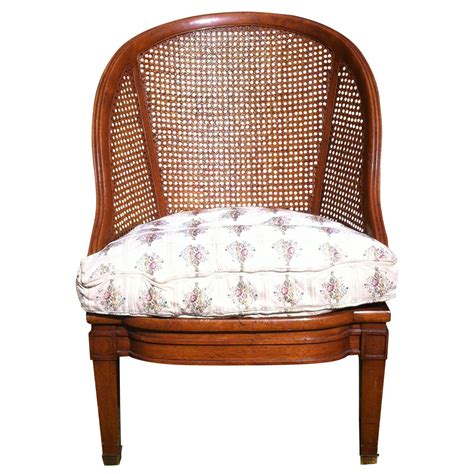 Browse selection of counter high bar stools for your. Henredon Schoonbeck Cane Back Barrel Chair | Chairish