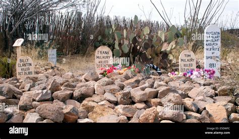 Tombes à Lancien Cimetière De Boot Hill à Tombstone Arizona Banque D
