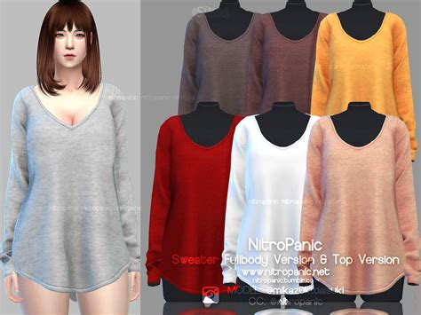 Sweater X Fullbody Sweater Fullbody Top Version For The Sims 4
