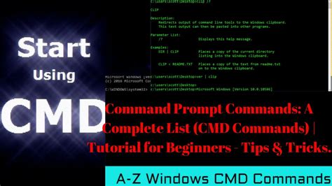 Command Prompt Commands A Complete List Cmd Commands Tutorial For