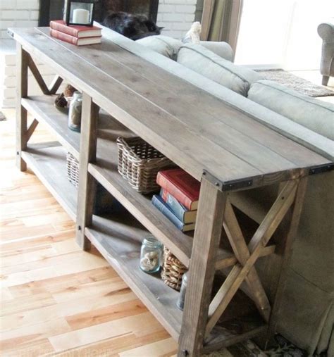 Rustic Side Table Made Form Planking Furniture Plans