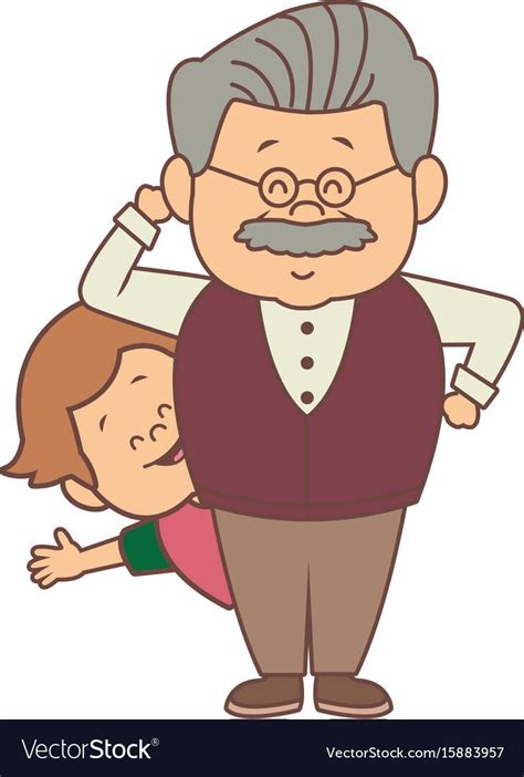 Grandfather Father Cartoon Father Art Cartoon