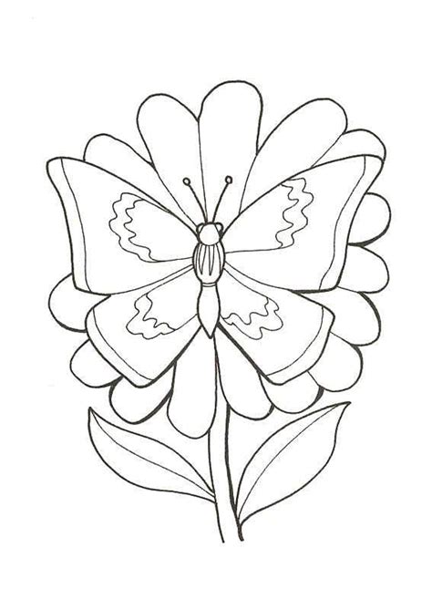 Coloriage papillon fleur 2 sur Hugolescargot.com