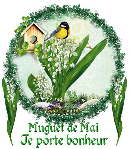 Il reste quelques jours pour le préparer … je vous propose de confectionner un diorama muguet. gif-animé-muguet-de-mai-je-porte-bonheur-avec-oiseau-0091 ...