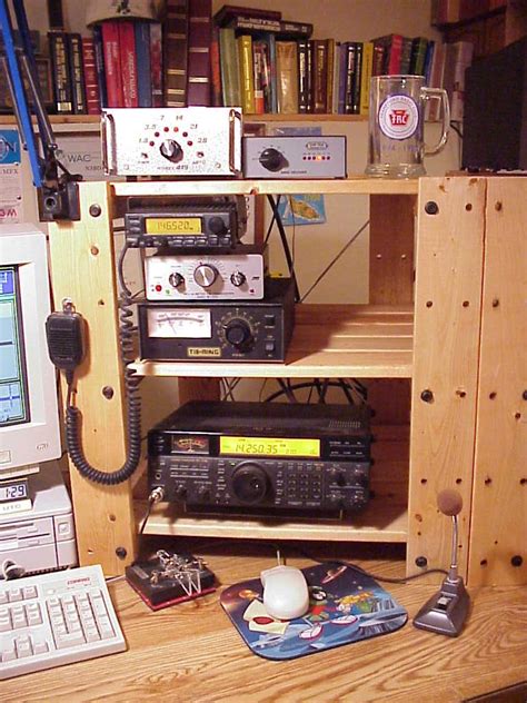 Diy Ham Radio Desk Reclaimed Wood Diy Studio Desk Music Studio