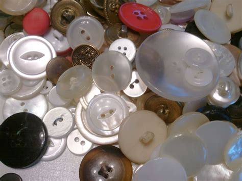 Vintage Buttons Large Assortment Metal Buttons Plastic Buttons Two Hole